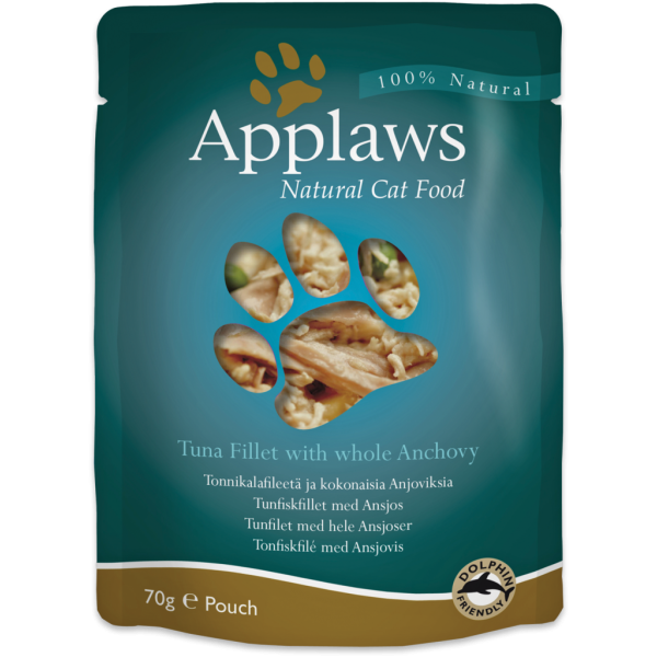 Applaws Tuna with Anchovy in Broth Pouch For Cats 成貓吞拿魚&鯷魚 70g X 12包